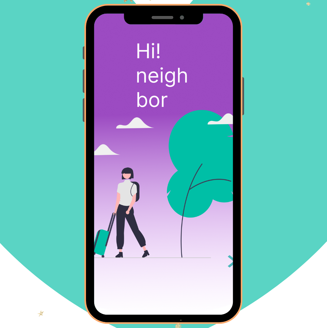 imágen que muestra la homepage de una aplicación para android de información para los vecinos sobre su barrio